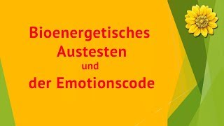 Infovortrag Bioenergetisches Austesten und der Emotionscode  Heilpraktikerschule Isolde Richter [upl. by Pappano]