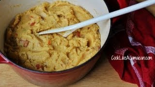 Jamaican Turned Cornmeal Recipe Video [upl. by Ridley537]