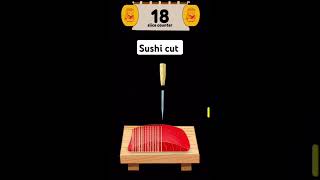 🍣 sushi slice cut game challengeviral video [upl. by Adnoluy]