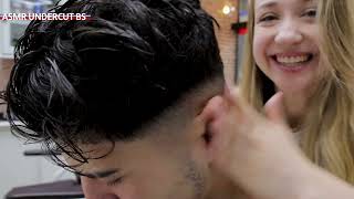 BARBER SHOP Massage  Asmr Head Massage from Female Barber Dila [upl. by Offen526]