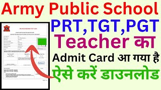 AWES Admit Card 2024 kaise download kare  AWES PGT Admit Card 2024  AWES TGT Admit Card 2024 [upl. by Birdella612]