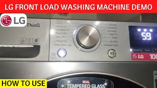 LG Front Load Washing Machine Demo amp Review in Hindi ⚡ How to Use Front Load Washing Machine [upl. by Byrd]