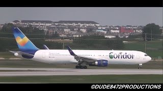 Condor 767330ER DABUD Landing at Calgary Airport ᴴᴰ [upl. by Ave]