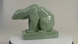 Potteries Auctions June Lot 548 Wedgwood Polar Bear by John Skeaping Video Preview [upl. by Euqnimod]