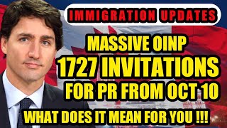 ONTARIO ISSUES 1727 INVITATIONS FOR PERMANENT RESIDENCY [upl. by Rica]