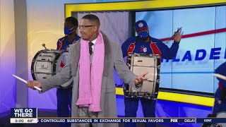 Nick Cannon tests out his Drumline skills on Good Day Philadelphia [upl. by Thomasa]