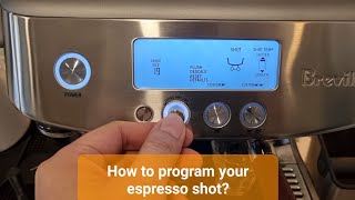 Breville Barista Pro How to program your double shot espresso [upl. by Ymmik]