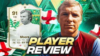 91 WINTER WILDCARD ICON MOORE SBC PLAYER REVIEW  FC 24 Ultimate Team [upl. by Pape]