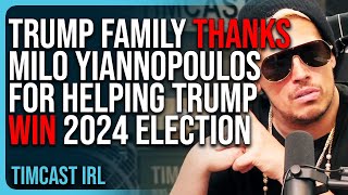 Trump Family THANKS Milo Yiannopoulos For HELPING Trump Win 2024 Election [upl. by Yrovi]