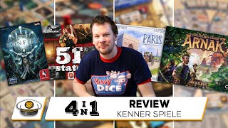 4in1 Review Kennerspiele 🎲 Ruinen von Arnak Bonfire 51st State amp Paris [upl. by Love]