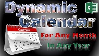 Create a Dynamic Calendar in Excel For Any Month in Any Year [upl. by Mlohsihc]