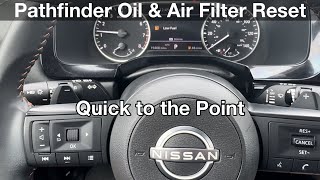 2024 Nissan Pathfinder How to reset oil amp air filter life 2025 [upl. by Eedrahs]