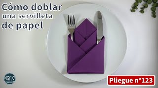 Cómo doblar una servilleta de papel de forma elegante  Decoración de mesa [upl. by Saitam44]