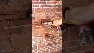 Straight slotting process for red brick walls [upl. by Eiclehc]