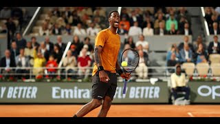 RolandGarros 2023  sensationnel Gaël Monfils réalise lexploit et se qualifie pour le 2e tour [upl. by Alokin]