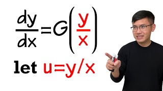 Homogeneous Differential Equations introduction amp example [upl. by Jerrylee797]