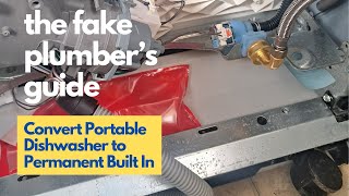 How to Convert Portable Dishwasher to Permanent Install  Plumbing Guide [upl. by Ferna]