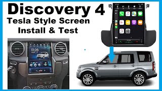 Land Rover Discovery 4  LR4 Tesla Style Android Carplay Screen Install amp Test [upl. by Yortal]