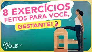 8 exercícios de Pilates para gestantes no Barrel [upl. by Assirrec]