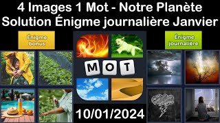 4 Images 1 Mot  Notre Planète  10012024  Solution Énigme Journalière  Janvier 2024 [upl. by Ahsiat96]