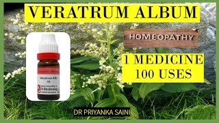 VERATRUM ALBUM  HOMEOPATHY MEDICINE  1 MEDICINE 100 USES  mania drpriyankashomeopathy [upl. by Malan274]