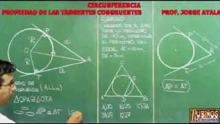 PROPIEDAD DE LAS TANGENTES A UNA CIRCUNFERENCIA DEMOSTRACION [upl. by Dafodil460]