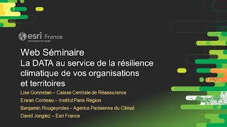 Webinaire La DATA au service de la résilience climatique [upl. by Kamp]