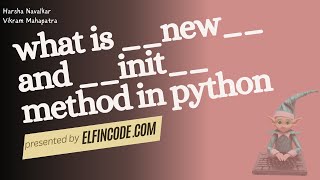 What is new and init method in python [upl. by Makell]