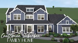 BLOXBURG Craftsman Suburban Family Home  Part 1 [upl. by Dupin595]