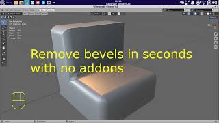 Remove bevels in seconds using standard Blender tools with no addons [upl. by Eahsal]