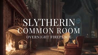 Slytherin Common Room ASMR Ambience  Overnight Fireplace  Hogwarts Legacy [upl. by Kappenne]