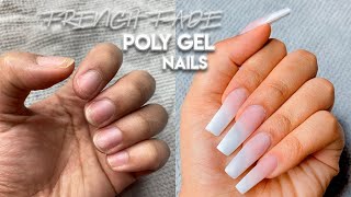 HOW TO BABY BOOMER FRENCH FADE NAILS W POLY GEL [upl. by Tiffie43]