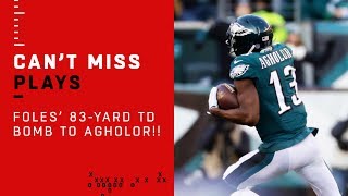 Foles Goes Full Launch Codes Agholor Trust Falls into End Zone [upl. by Darej916]