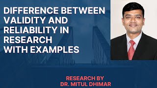 What is the difference between validity and reliability in research with example [upl. by Ameen]