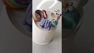 5 DIY Cute Clay Rings🌈  Cute Clay jewellery  DIY Gift Ideas shorts ytshorts diy friends [upl. by Eelra201]