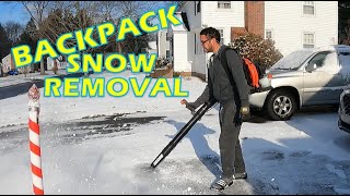 Backpack Blower Snow Removal  Echo Leaf Blower PB755ST [upl. by Zurek950]