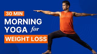 30 min Morning Yoga for Weight Loss  Surya Namaskar Yoga  YogawithNaveen [upl. by Ellehciram]