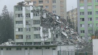 Výbuch plynu v Prešove18 12 2019 tretí deň demolácie6 [upl. by Canale888]