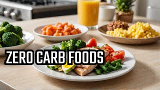 Low Carb Diet Zero Carb Food List amp Carbs In 0 Carb Foods For Keto [upl. by Nailil]