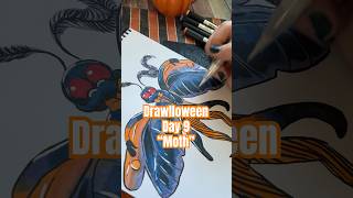 MOTHMAN in my style  drawlloween Day 9 “Moth” [upl. by Arraic176]