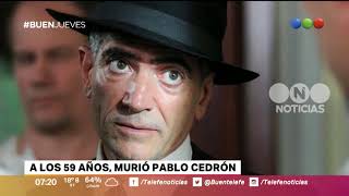 Falleció Pablo Cedrón  Buen Telefe [upl. by Ramiah]