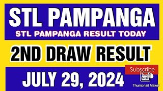 STL PAMPANGA RESULT TODAY 2ND DRAW JULY 29 2024 4PM [upl. by Keifer]