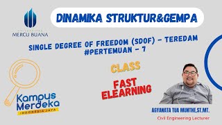 Dinamika Struktur amp Gempa  quotSDOF  Teredam quotFAST Learning 23 Oktober 2024civil gempa getaran [upl. by Joletta]