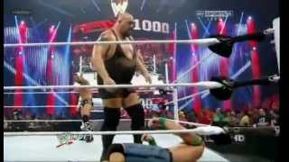 The Rock Saves John Cena From Big Show  1000 Raw  Cm punk Heel Turn  230712 [upl. by Ninehc840]