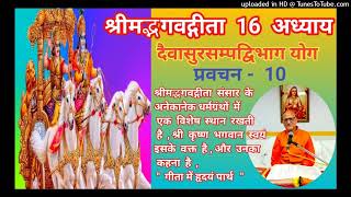 श्रीमद्भगवद्गीता 16 अध्याय N10 Bhagwat Geeta 16 Adhyay स्वामी श्री मोहनानंद गिरि जी महाराज [upl. by Annasiul]