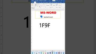 Un Symbol insert in MS Word [upl. by Deeraf]