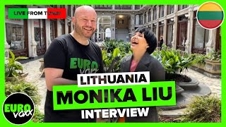 LITHUANIA EUROVISION 2022 Monika Liu  Sentimentai INTERVIEW  Live from Turin 2022 [upl. by Ahsayn]