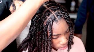 HOW TO TWIST BOB LOCS WITH KNOTS [upl. by Stevenson900]