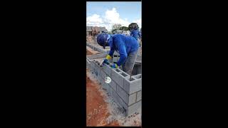 Concrete block laying [upl. by Boj840]