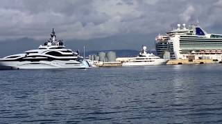 Al Lusail 124m Royal Qatar Super Yacht in Gibraltar [upl. by Marylou589]